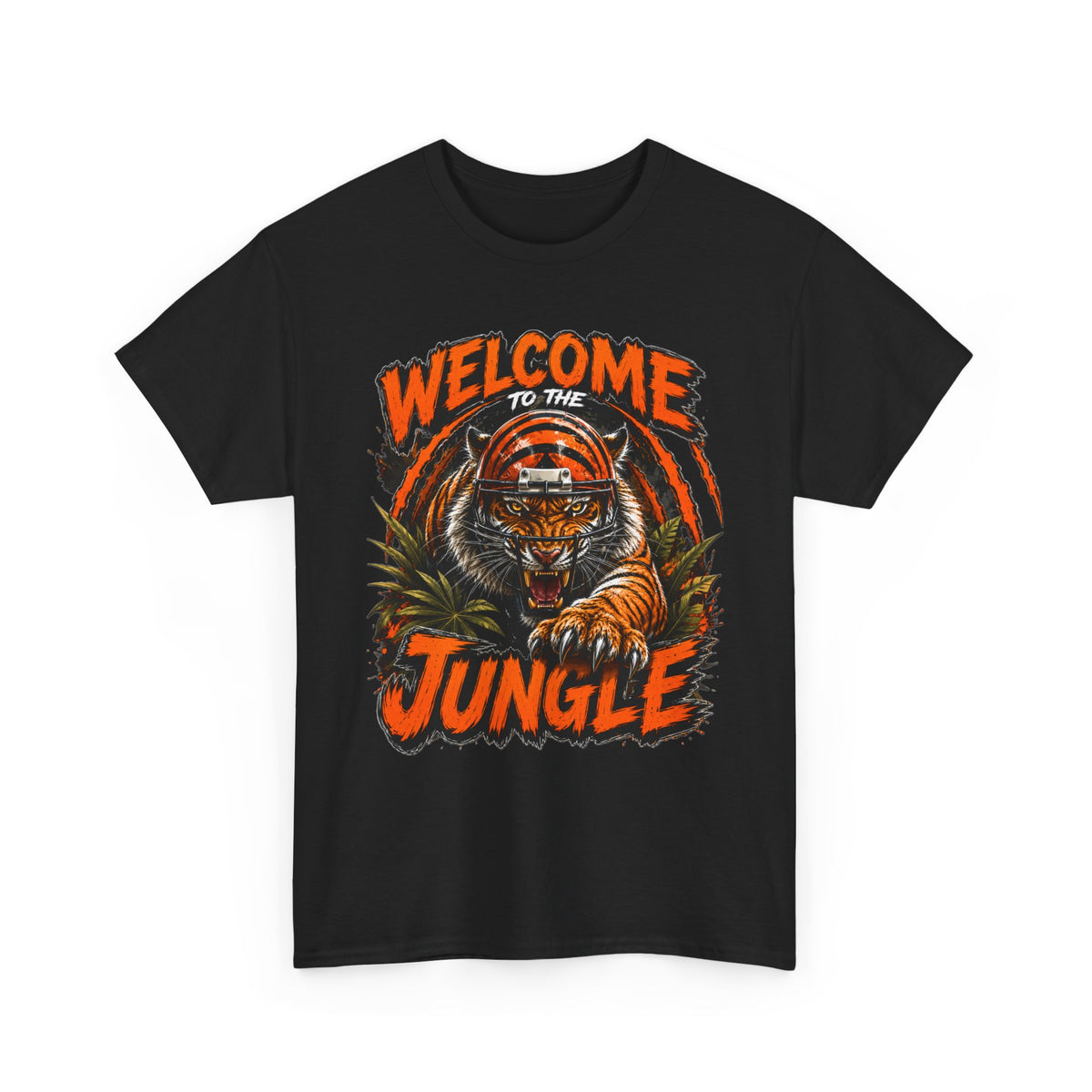 Welcome to the Jungle Tiger T‑Shirt — Retro Orange Graphic Tee