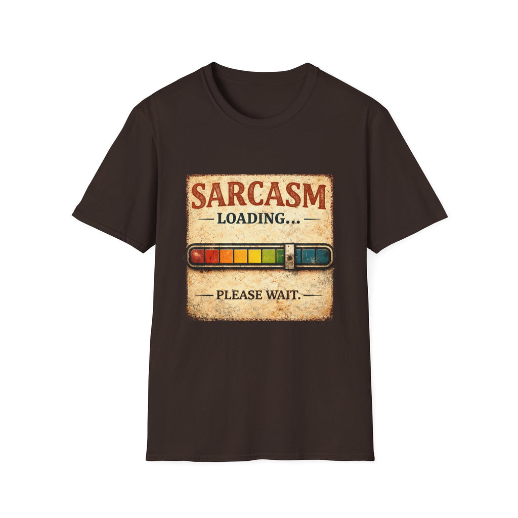 Sarcasm Loading T-Shirt — Funny Retro Progress Bar Tee