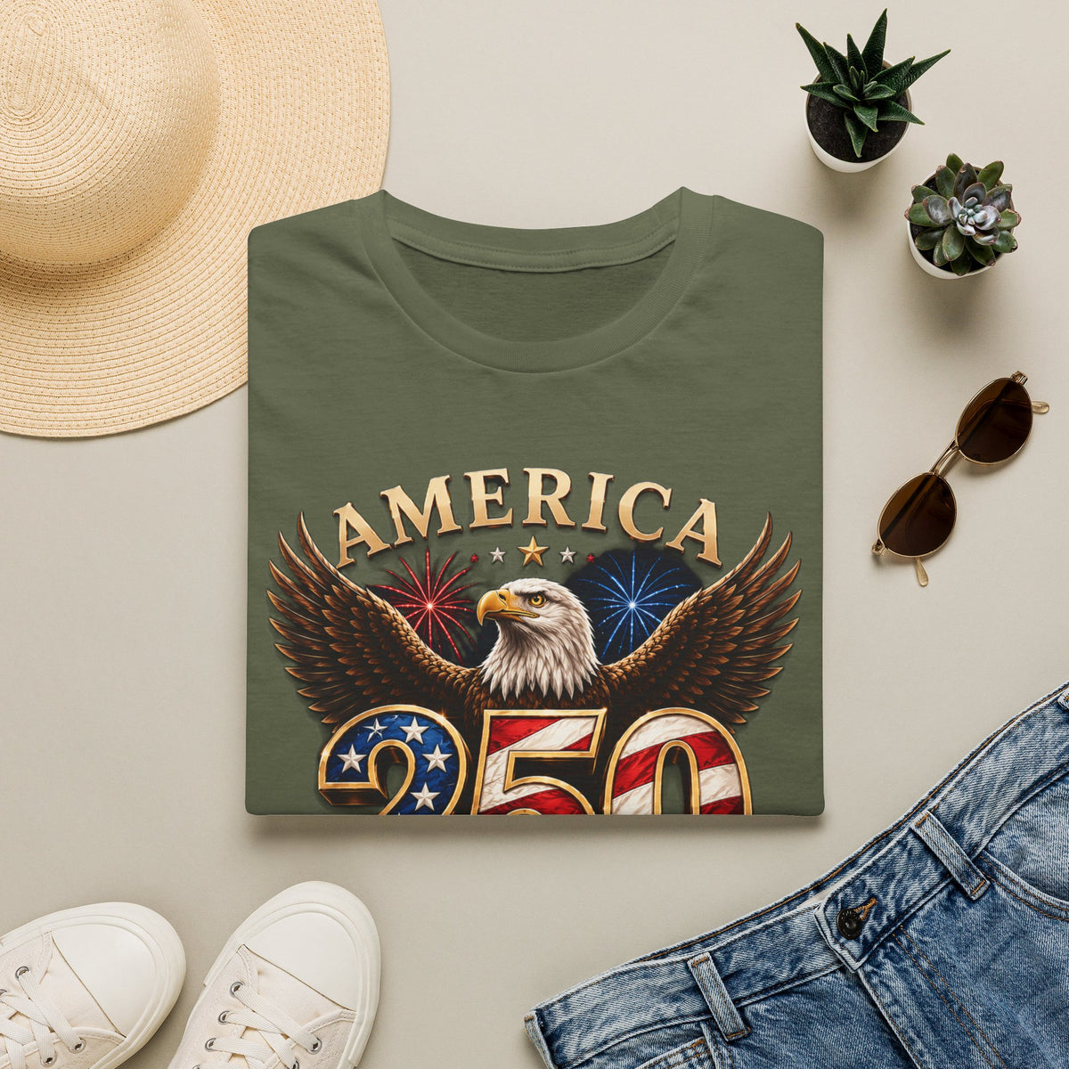 America 250 Centennial Eagle T-Shirt — 1776–2026 Patriotic 250th Anniversary Tee