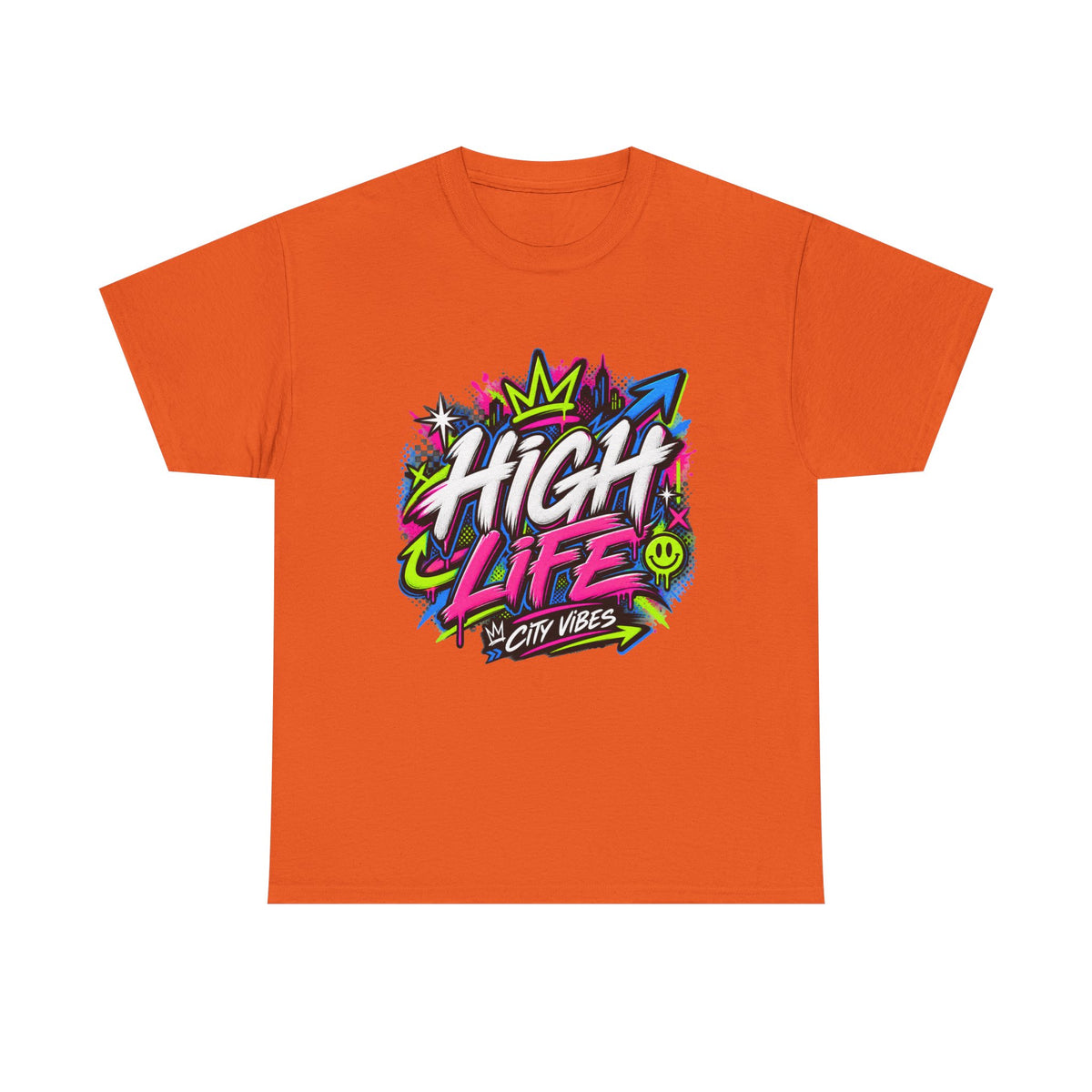 High Life Graffiti T-Shirt — Neon Streetwear “City Vibes” Tee