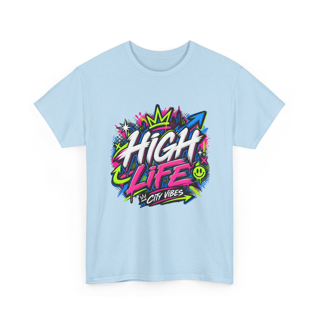 High Life Graffiti T-Shirt — Neon Streetwear “City Vibes” Tee