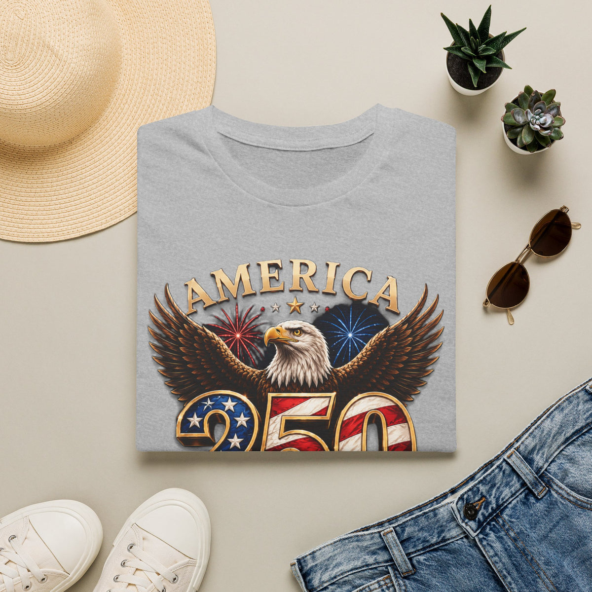 America 250 Centennial Eagle T-Shirt — 1776–2026 Patriotic 250th Anniversary Tee
