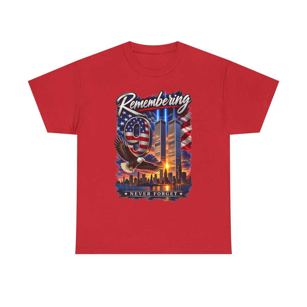 9/11 Remembering Tee – Never Forget Memorial T-Shirt