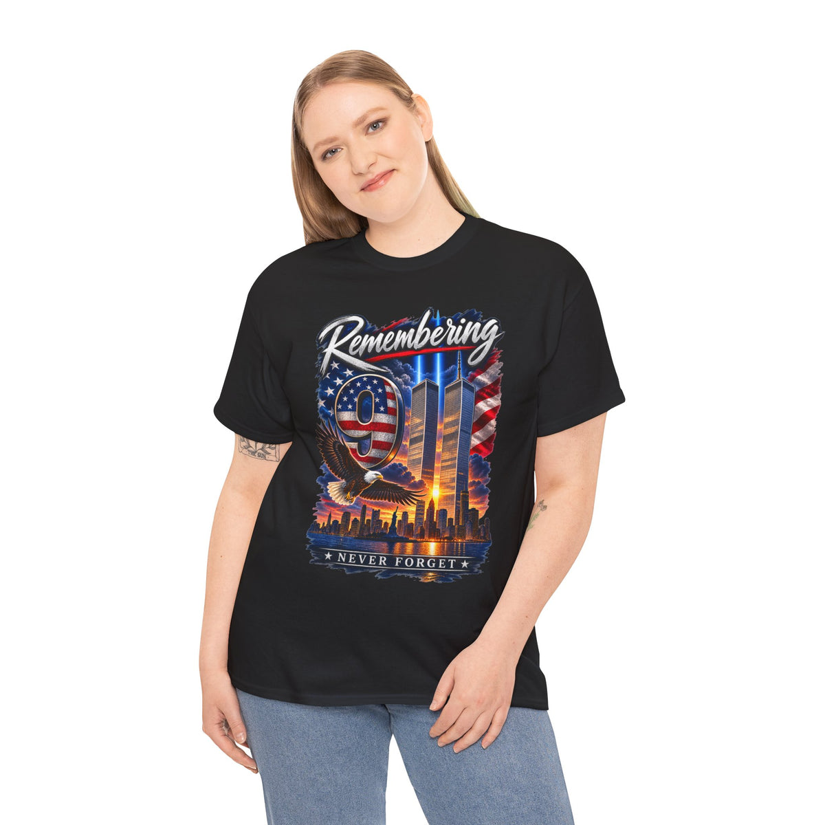 9/11 Remembering Tee – Never Forget Memorial T-Shirt