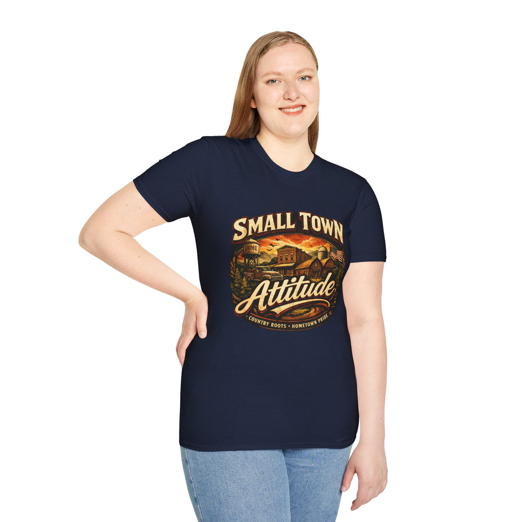 Small Town Attitude T-Shirt — Vintage Country Life Graphic Tee