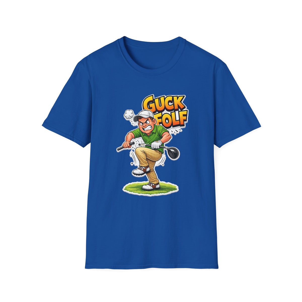 Guck Golf Cartoon Golfer T-Shirt — Funny Golf Rage Graphic Tee