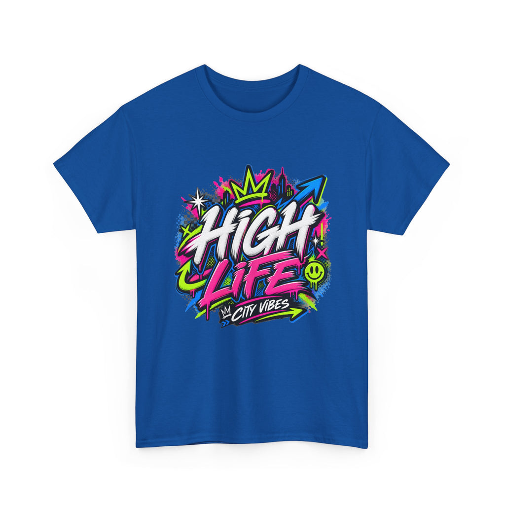 High Life Graffiti T-Shirt — Neon Streetwear “City Vibes” Tee