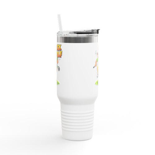 40oz Insulated Travel Mug - Funny 'Guck Golf' Cartoon Golfer Design