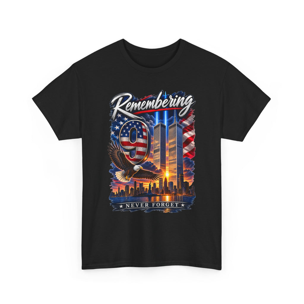 9/11 Remembering Tee – Never Forget Memorial T-Shirt