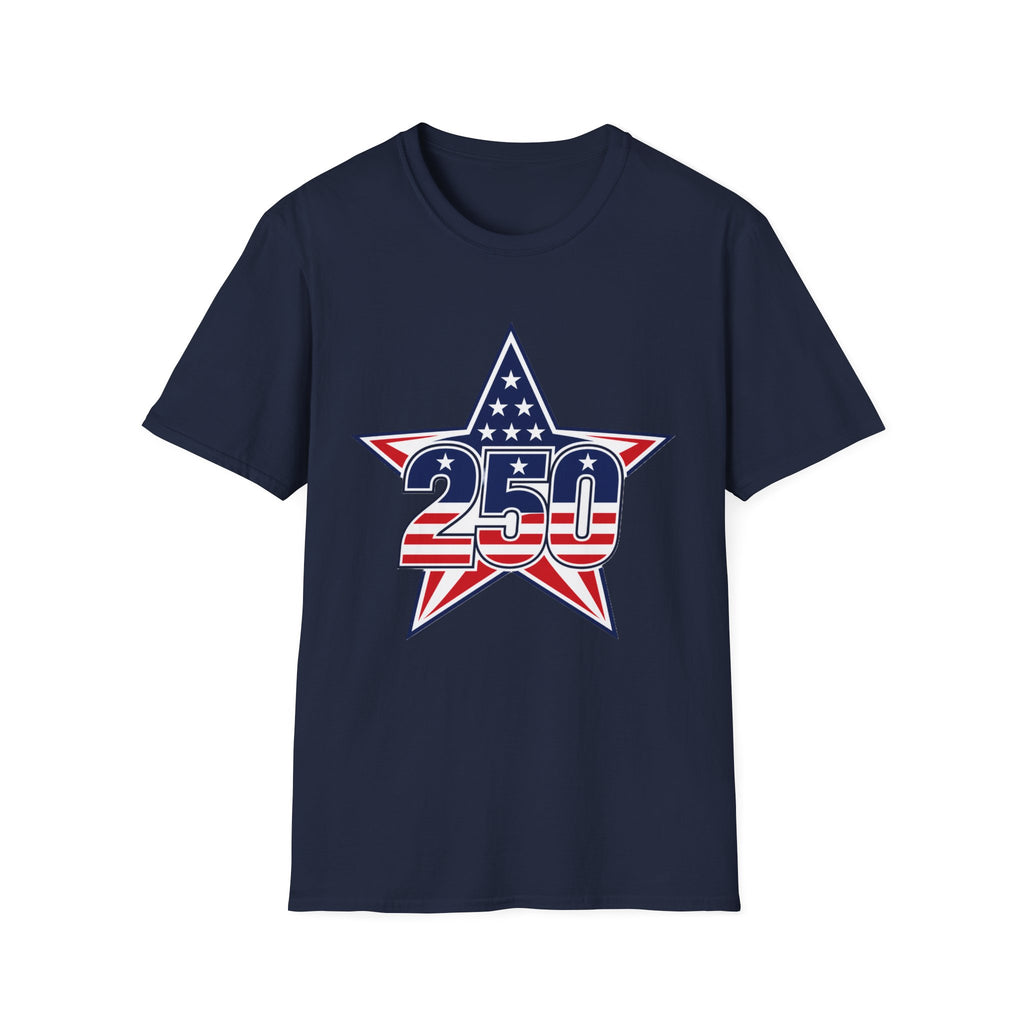 250 Star Graphic T‑Shirt — American Flag Patriotic Design