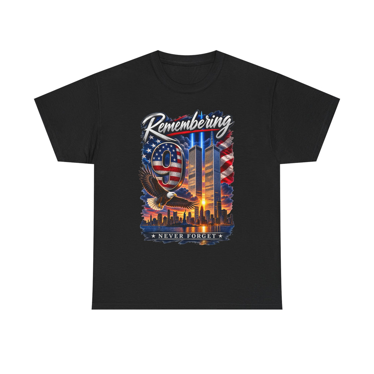 9/11 Remembering Tee – Never Forget Memorial T-Shirt