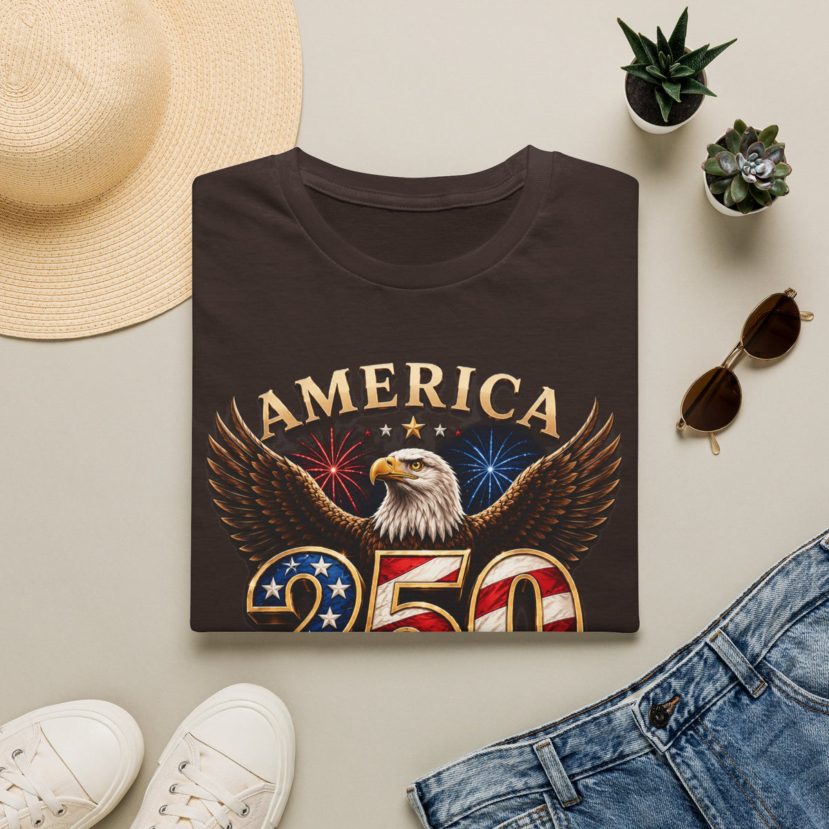 America 250 Centennial Eagle T-Shirt — 1776–2026 Patriotic 250th Anniversary Tee