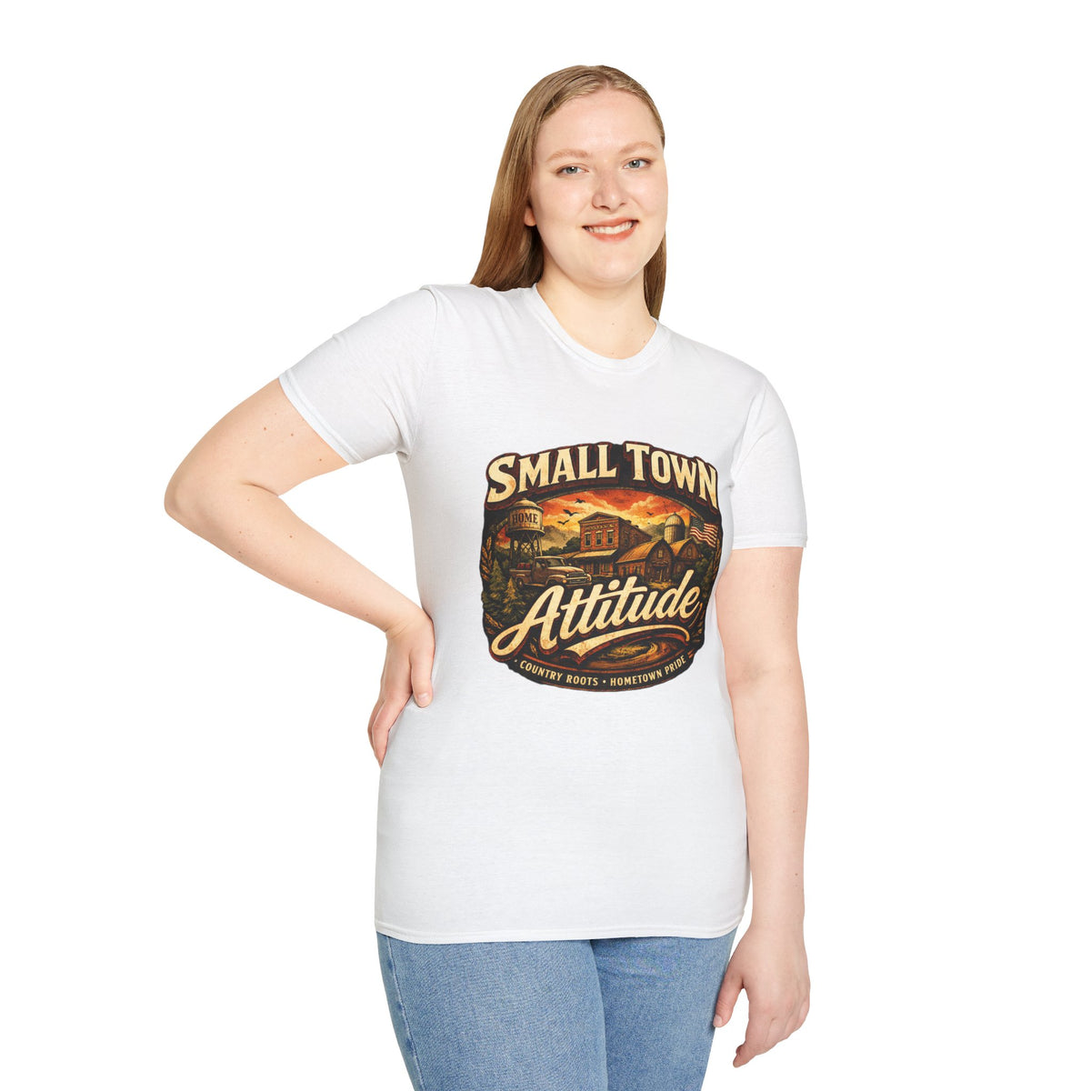 Small Town Attitude T-Shirt — Vintage Country Life Graphic Tee