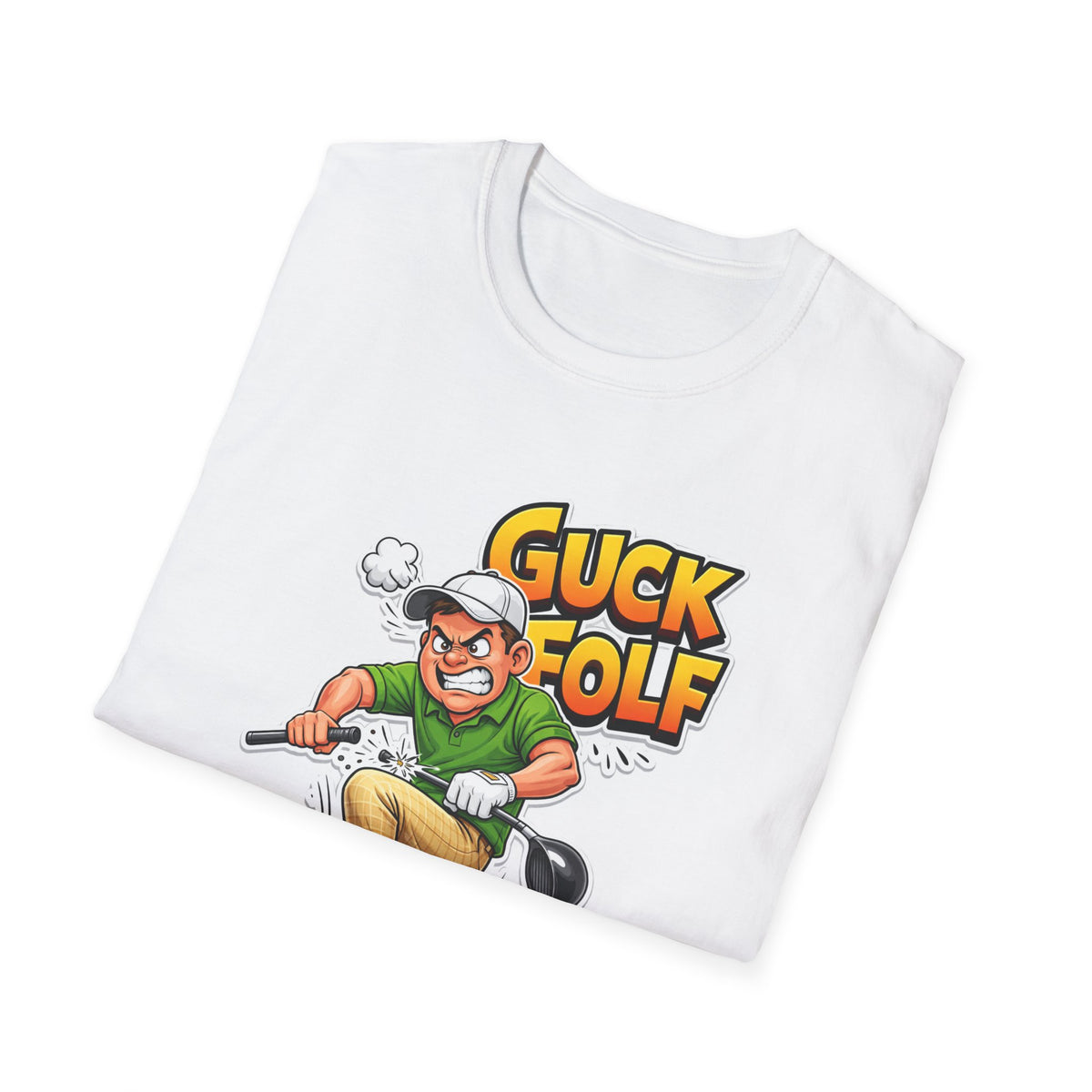 Guck Golf Cartoon Golfer T-Shirt — Funny Golf Rage Graphic Tee