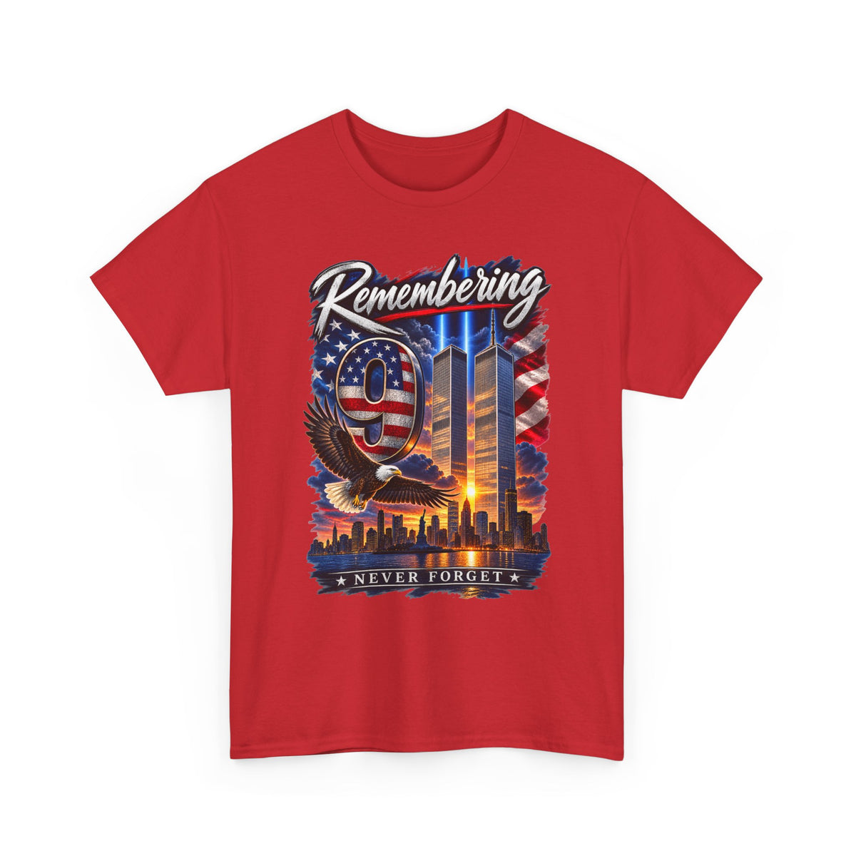 9/11 Remembering Tee – Never Forget Memorial T-Shirt