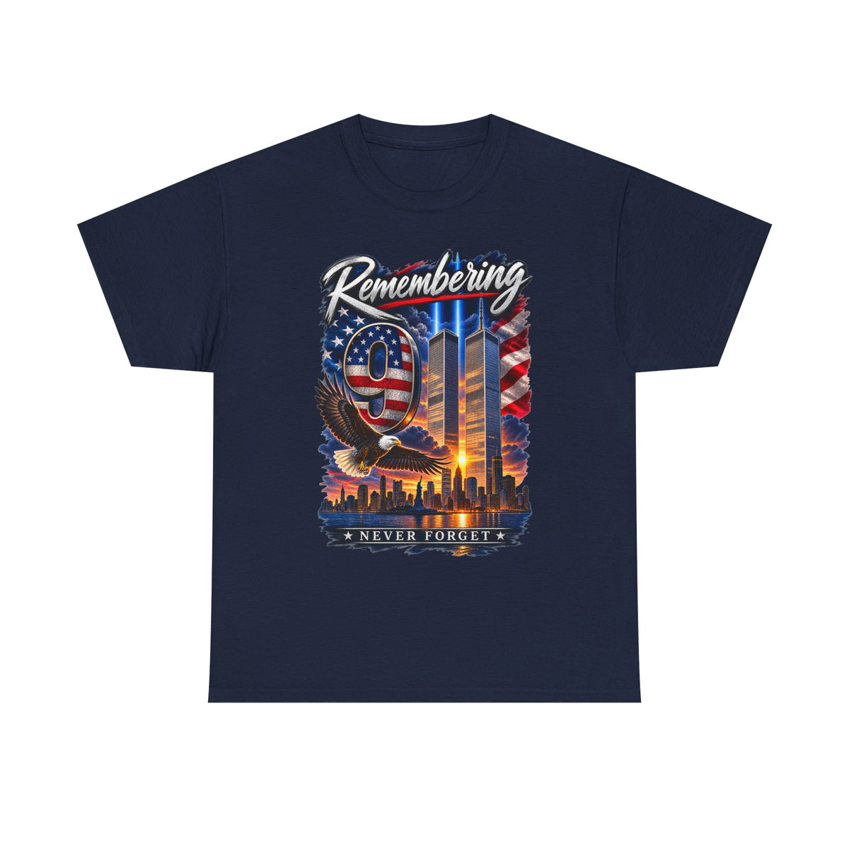 9/11 Remembering Tee – Never Forget Memorial T-Shirt