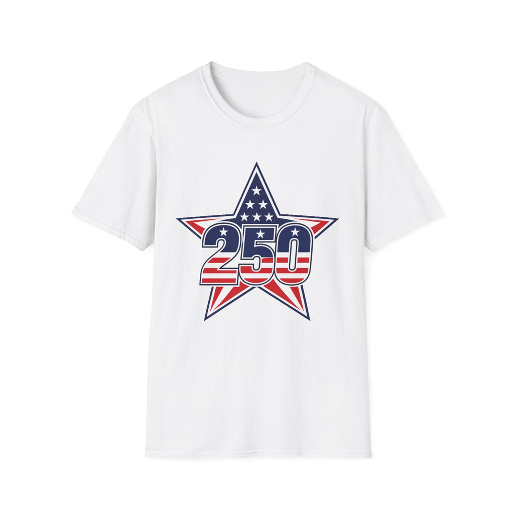 250 Star Graphic T‑Shirt — American Flag Patriotic Design