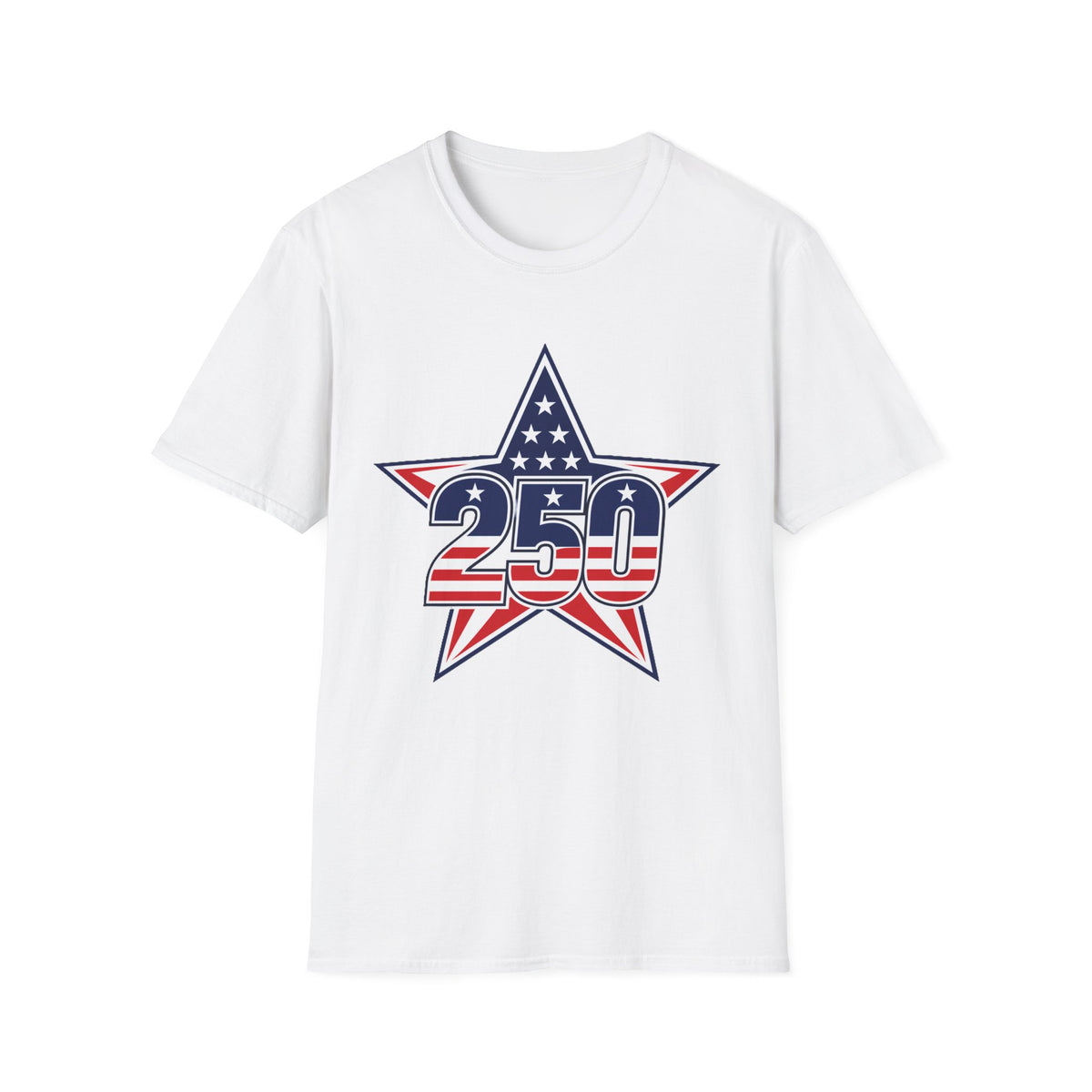 250 Star Graphic T‑Shirt — American Flag Patriotic Design