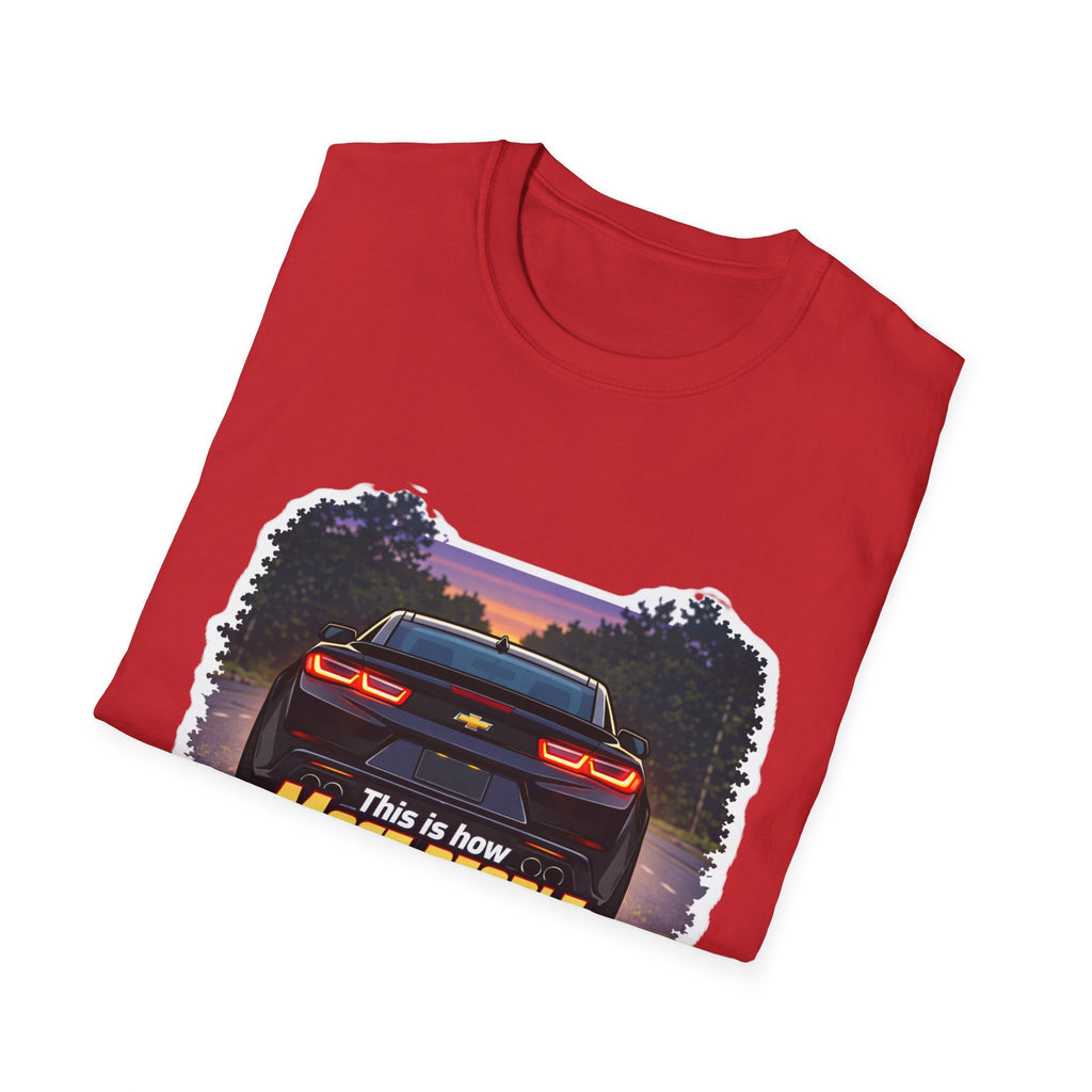 Car T-Shirt — "This is how most people see my Camaro" Retro Sunset Design
