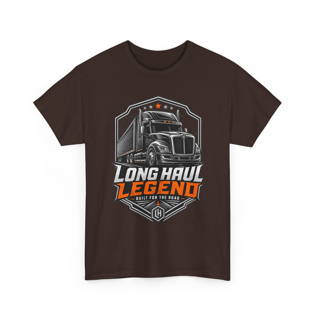 Long Haul Legend Trucker T-Shirt — "Long Haul Legend" Graphic Tee for Truck Drivers & Fans