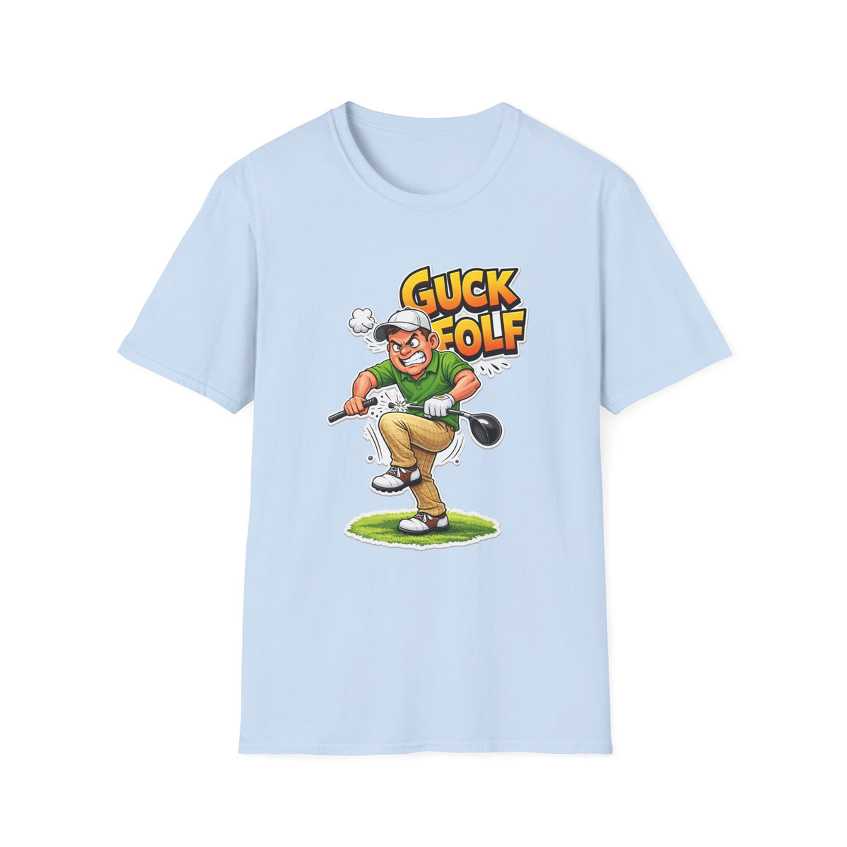 Guck Golf Cartoon Golfer T-Shirt — Funny Golf Rage Graphic Tee