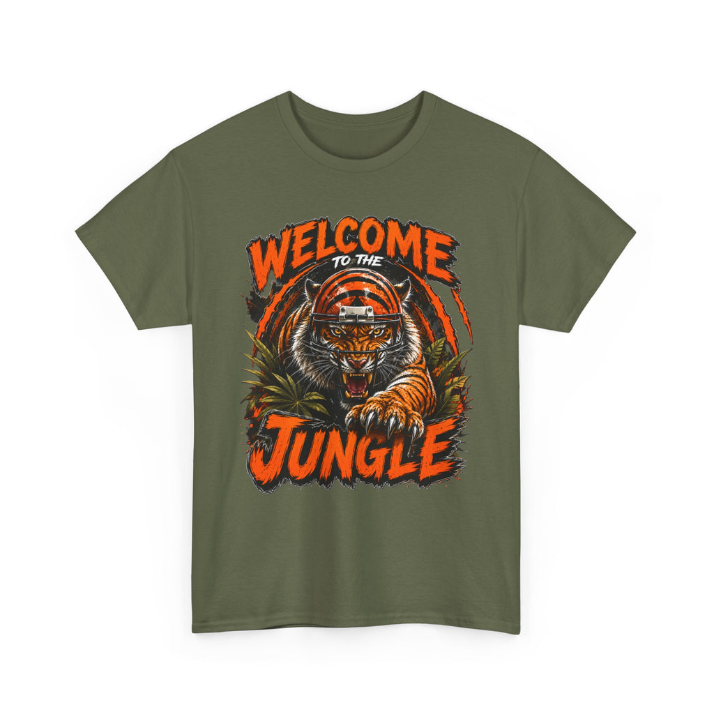 Welcome to the Jungle Tiger T‑Shirt — Retro Orange Graphic Tee