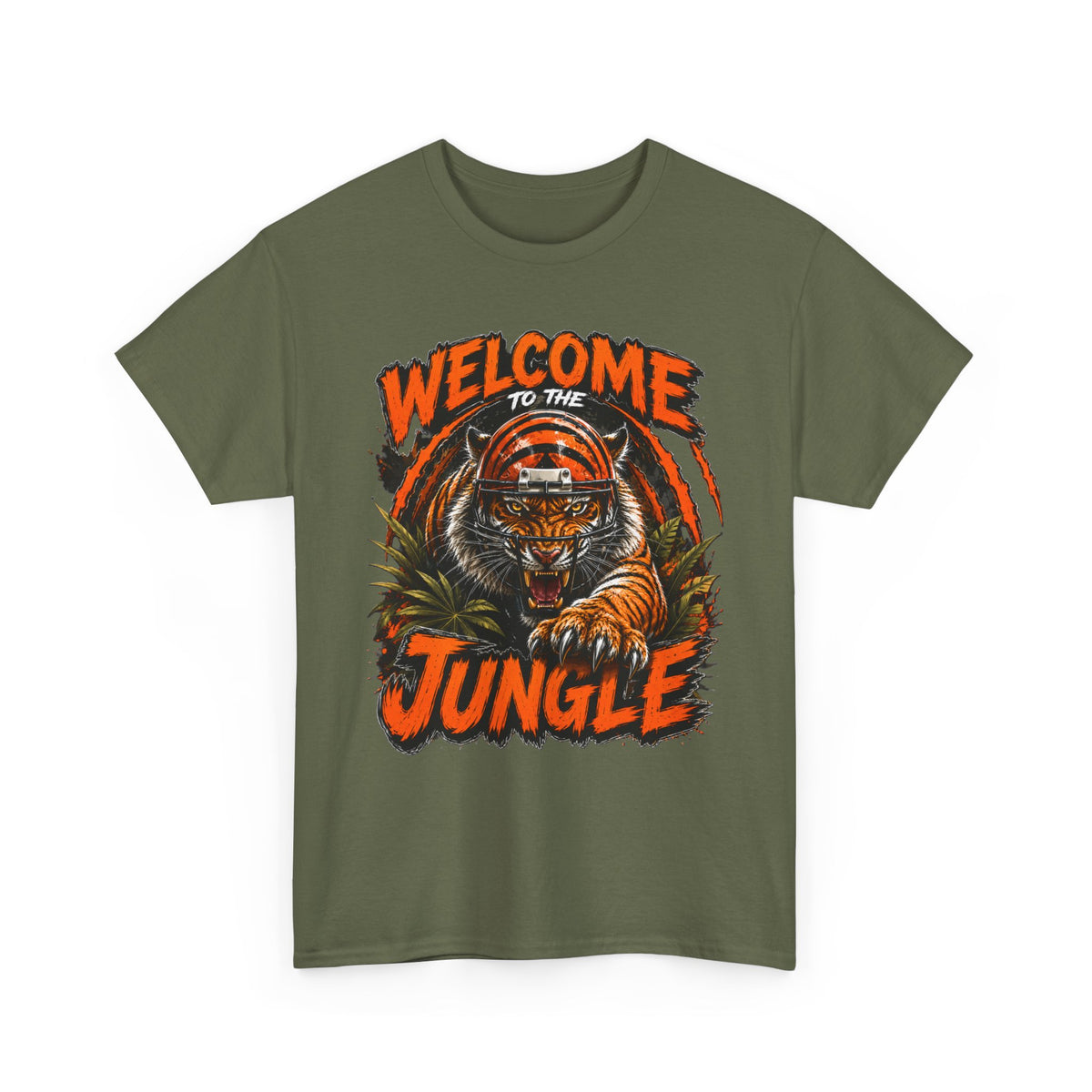 Welcome to the Jungle Tiger T‑Shirt — Retro Orange Graphic Tee
