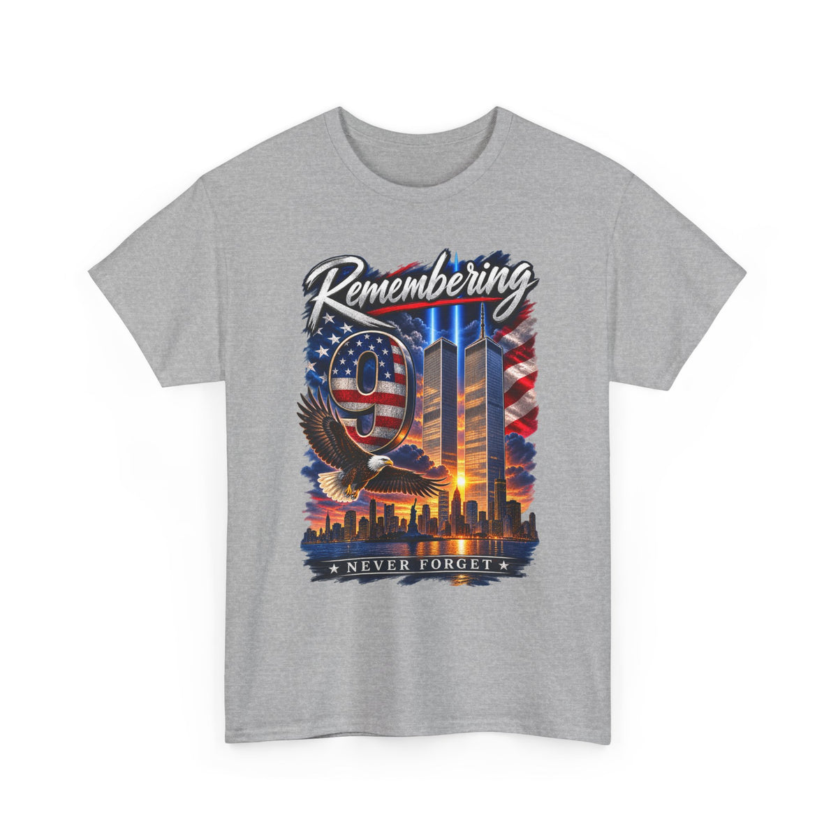 9/11 Remembering Tee – Never Forget Memorial T-Shirt
