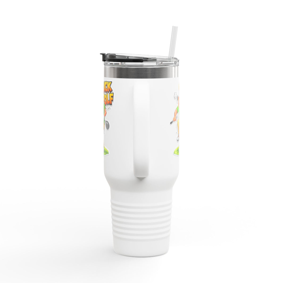 40oz Insulated Travel Mug - Funny 'Guck Golf' Cartoon Golfer Design