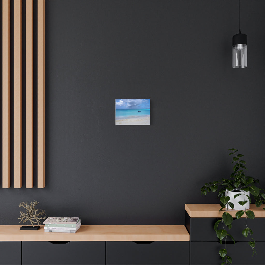 Tropical Beach Canvas Wall Art — Calm Turquoise Ocean Scene