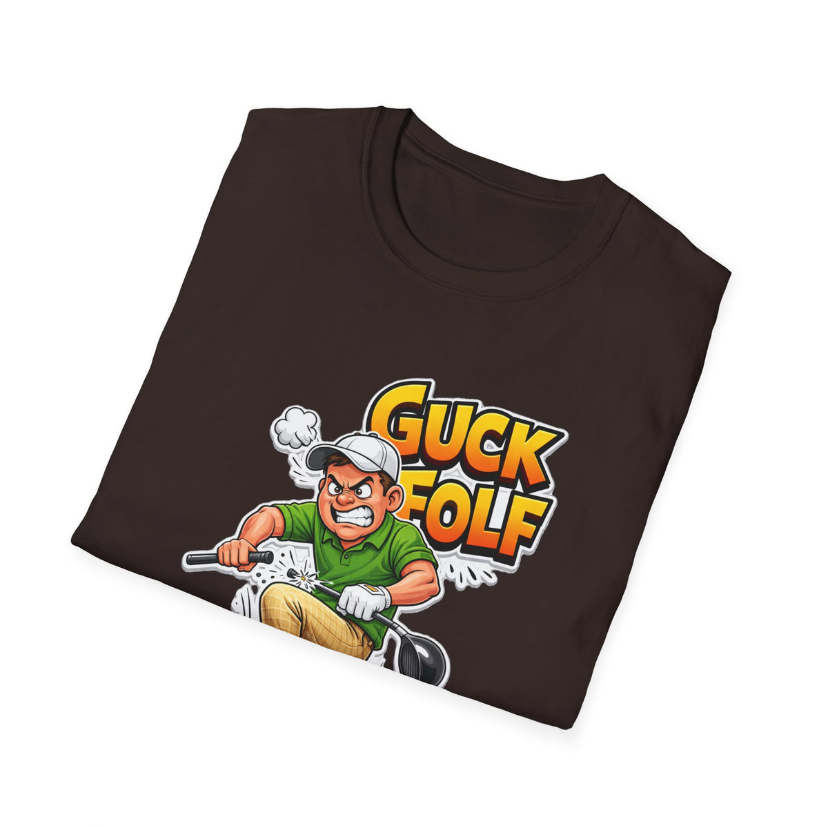 Guck Golf Cartoon Golfer T-Shirt — Funny Golf Rage Graphic Tee