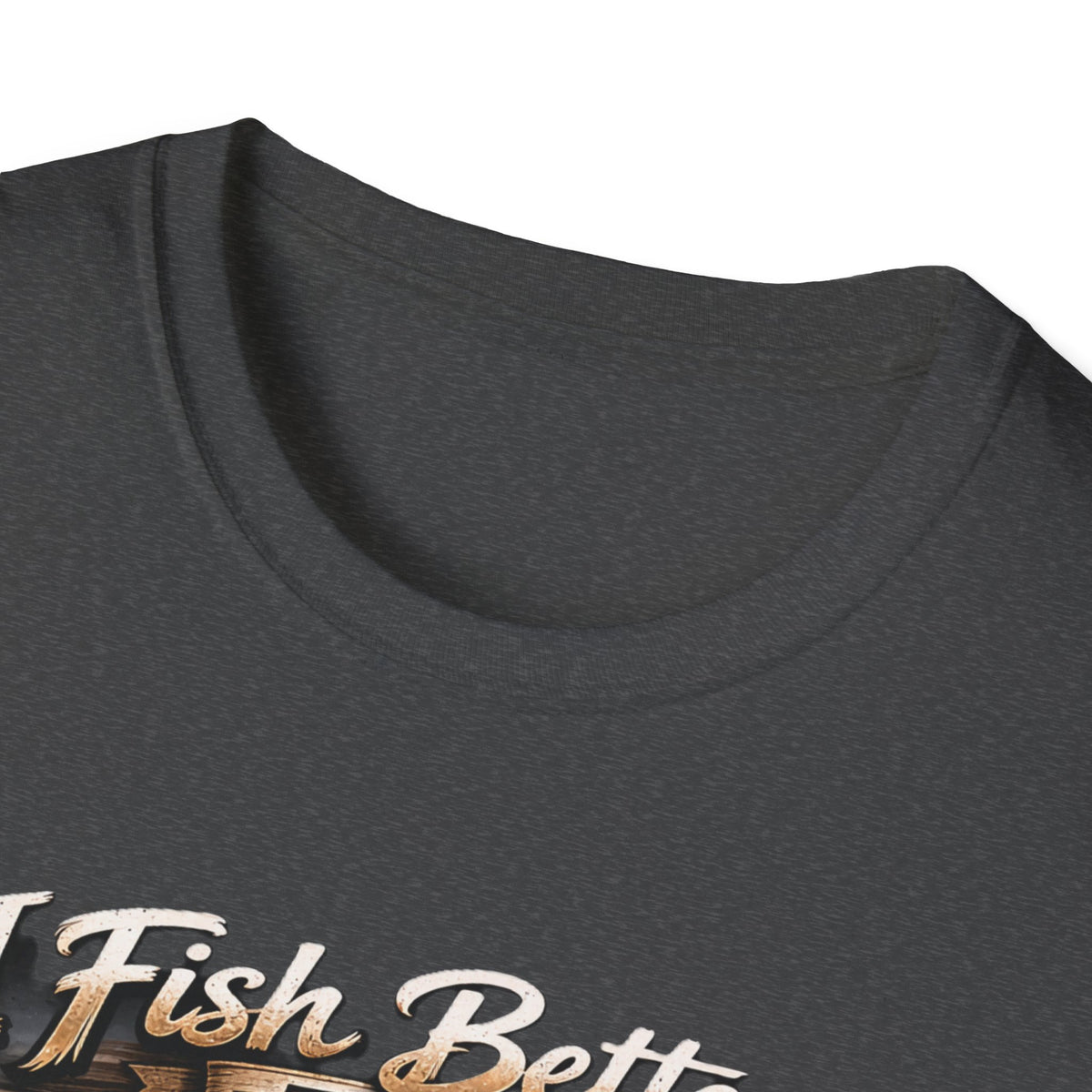 Fishing T-Shirt — "I Fish Better Than Lt. Dan" Rustic Boat & Sunset Graphic
