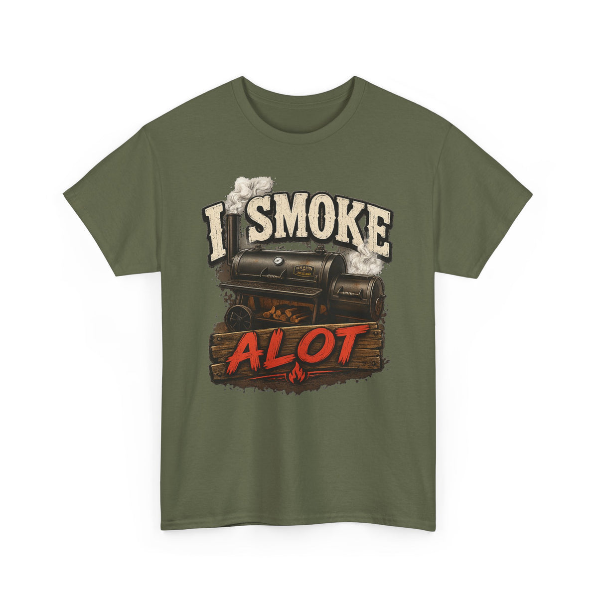 I Smoke A Lot Grill T-Shirt — BBQ Smoker Enthusiast Tee