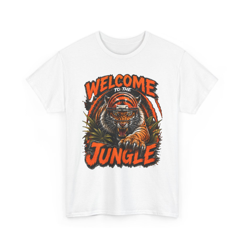 Welcome to the Jungle Tiger T‑Shirt — Retro Orange Graphic Tee