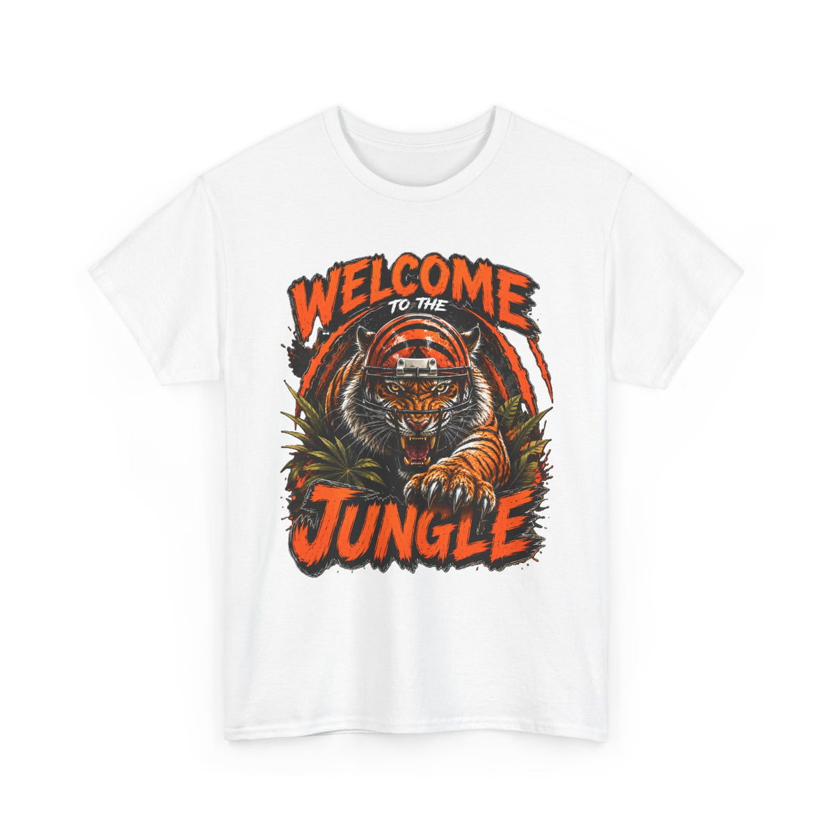 Welcome to the Jungle Tiger T‑Shirt — Retro Orange Graphic Tee