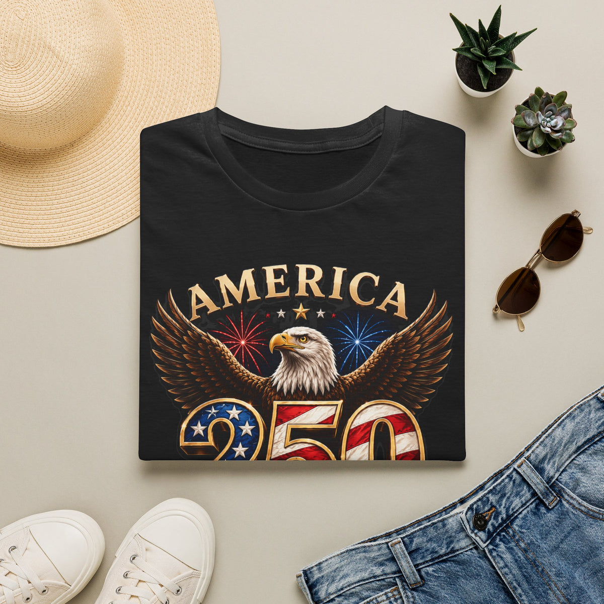 America 250 Centennial Eagle T-Shirt — 1776–2026 Patriotic 250th Anniversary Tee