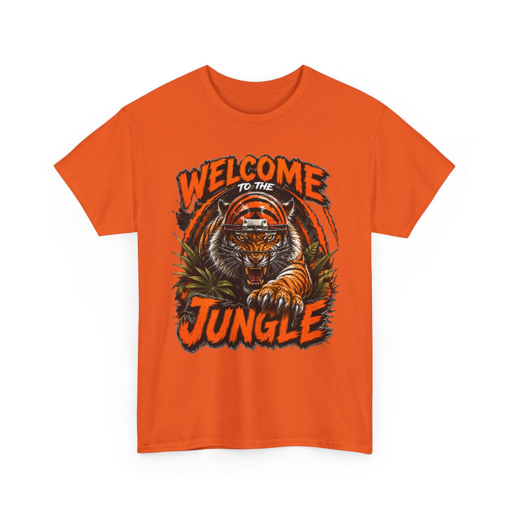 Welcome to the Jungle Tiger T‑Shirt — Retro Orange Graphic Tee
