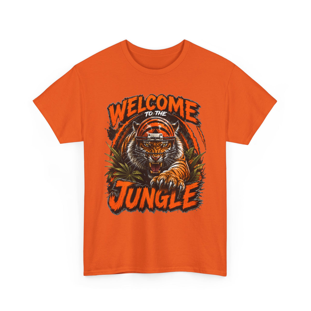 Welcome to the Jungle Tiger T‑Shirt — Retro Orange Graphic Tee
