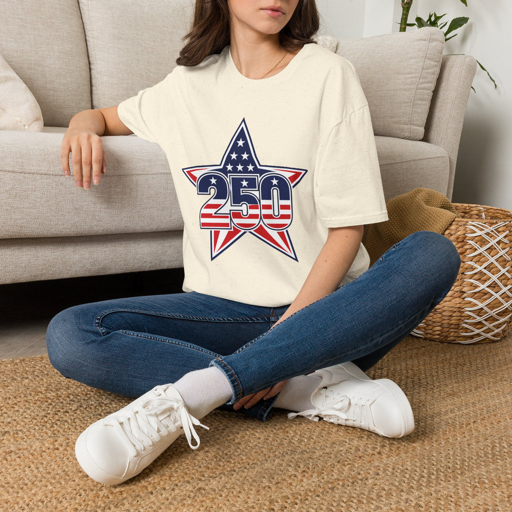 250 Star Graphic T‑Shirt — American Flag Patriotic Design