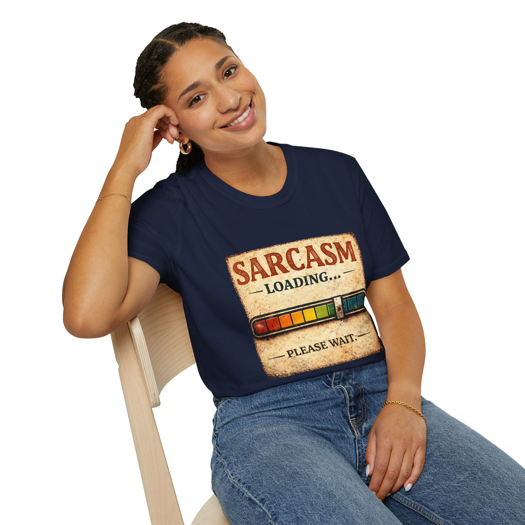 Sarcasm Loading T-Shirt — Funny Retro Progress Bar Tee