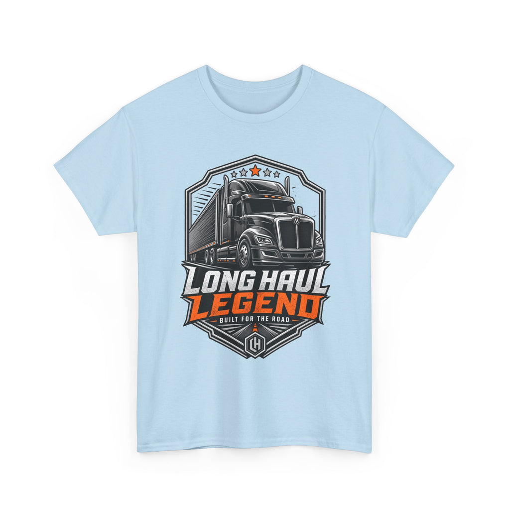 Long Haul Legend Trucker T-Shirt — "Long Haul Legend" Graphic Tee for Truck Drivers & Fans
