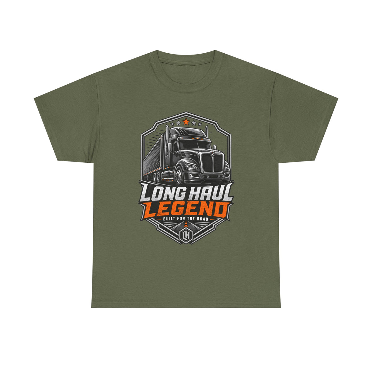 Long Haul Legend Trucker T-Shirt — "Long Haul Legend" Graphic Tee for Truck Drivers & Fans