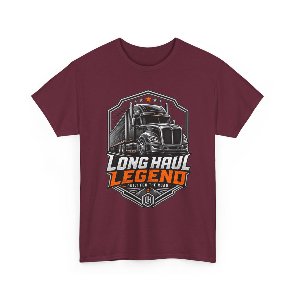 Long Haul Legend Trucker T-Shirt — "Long Haul Legend" Graphic Tee for Truck Drivers & Fans
