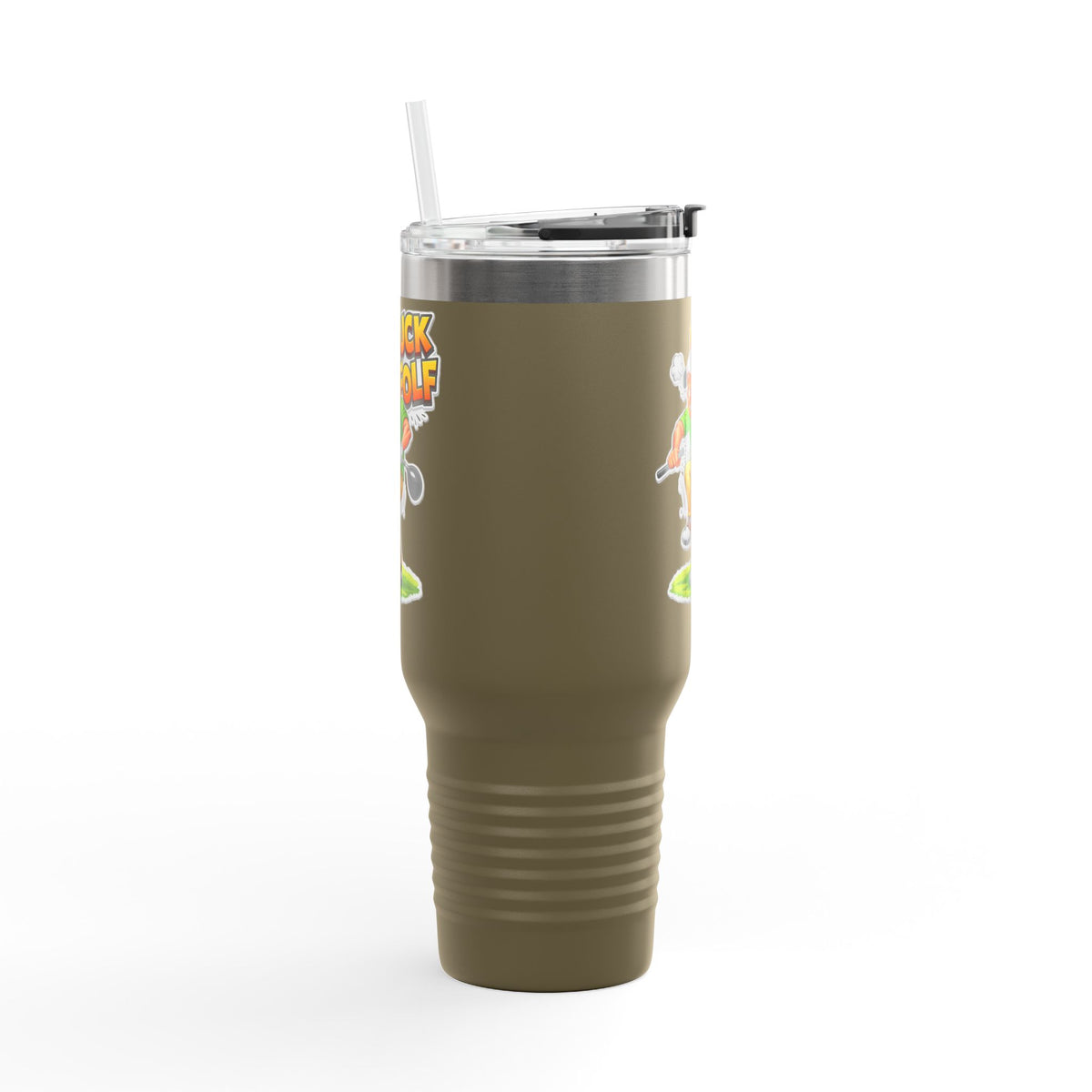 40oz Insulated Travel Mug - Funny 'Guck Golf' Cartoon Golfer Design