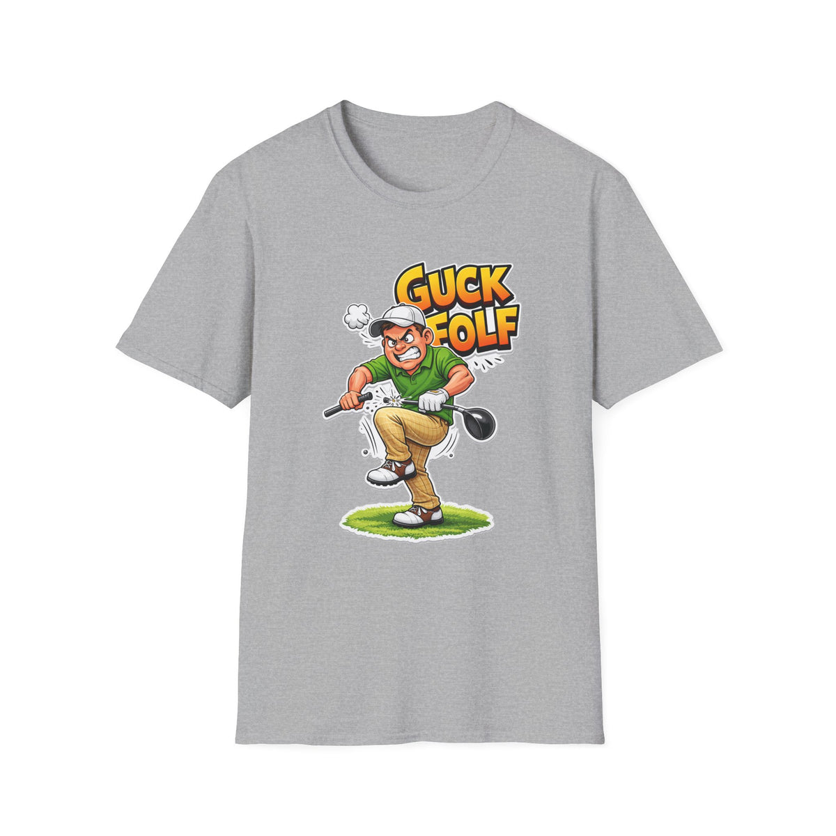Guck Golf Cartoon Golfer T-Shirt — Funny Golf Rage Graphic Tee