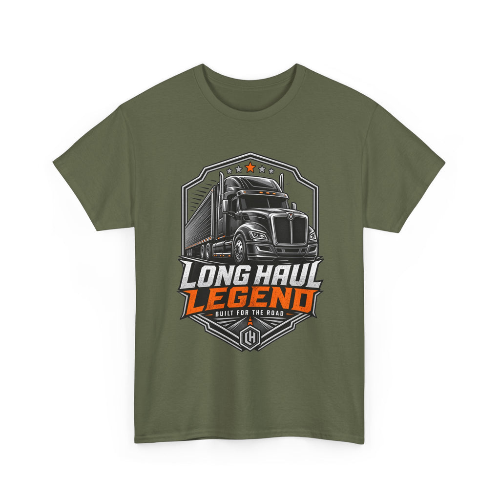 Long Haul Legend Trucker T-Shirt — "Long Haul Legend" Graphic Tee for Truck Drivers & Fans