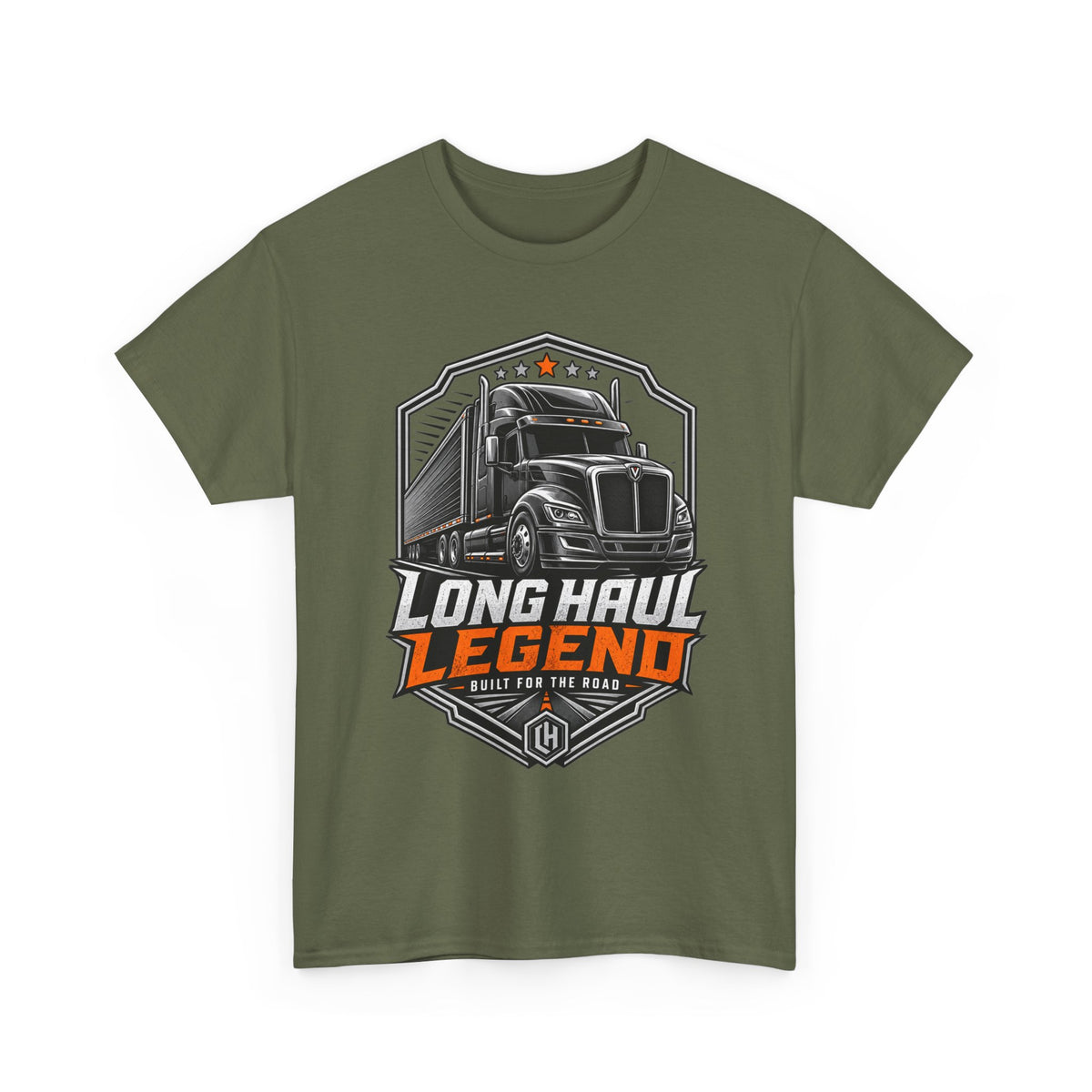 Long Haul Legend Trucker T-Shirt — "Long Haul Legend" Graphic Tee for Truck Drivers & Fans