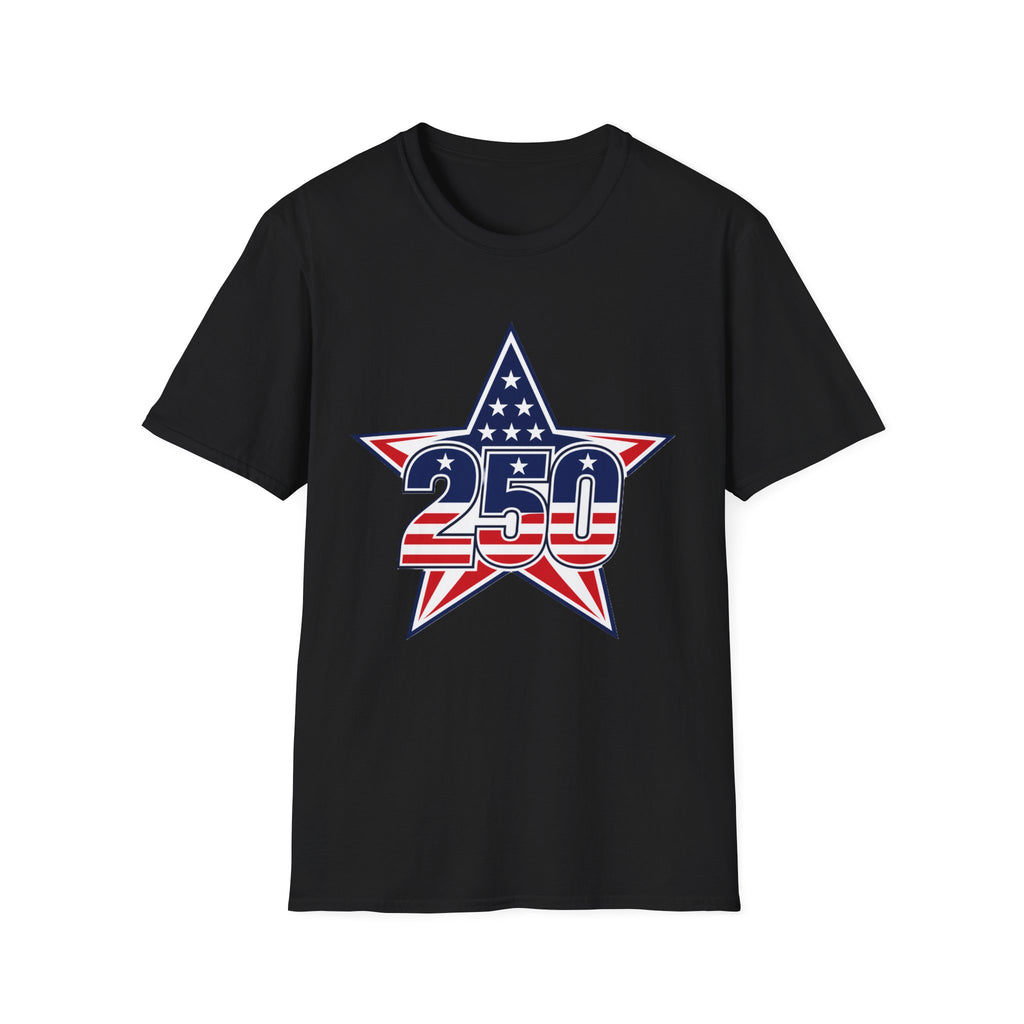 250 Star Graphic T‑Shirt — American Flag Patriotic Design