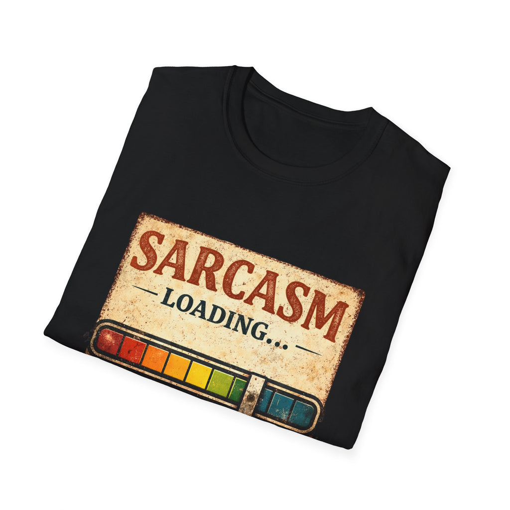 Sarcasm Loading T-Shirt — Funny Retro Progress Bar Tee