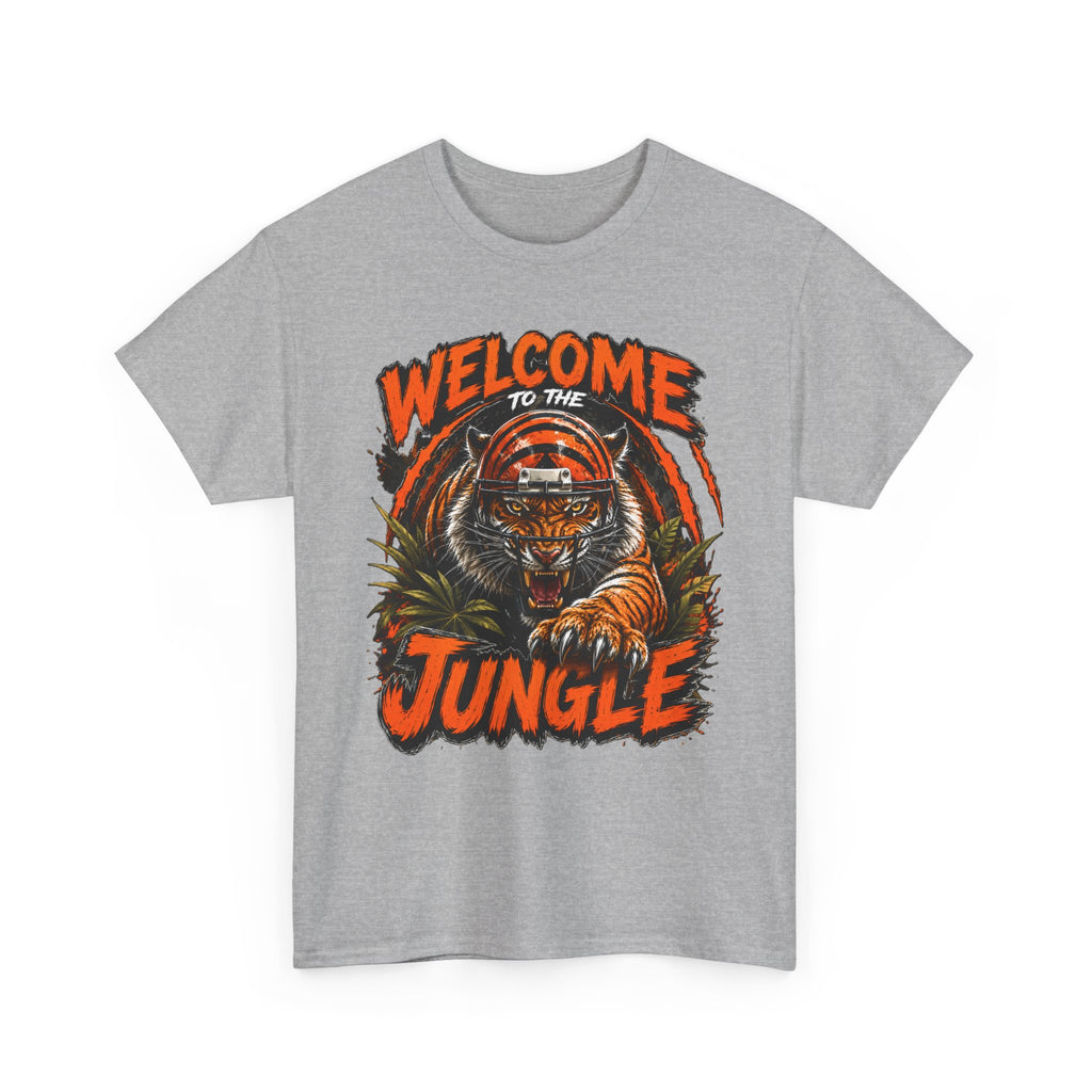 Welcome to the Jungle Tiger T‑Shirt — Retro Orange Graphic Tee